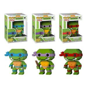 Funko POP! 8 Bit Teenage Mutant Ninja Turtles 8-Bit: Leonardo, Donatello Raphael